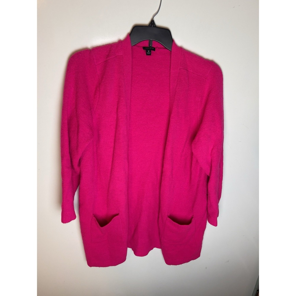 Torrid Womens Bright Pink Open Front Longline Cardigan Sweater Size 2 (2X)